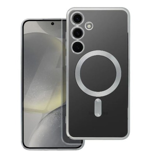 Capa Electro Mag compatível com MagSafe para Samsung S24 Plus prata